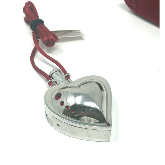 YSL Love Collection Lip Palette – Heart Pendant with Red Crystals & Velvet Pouch - Picture 3 of 6